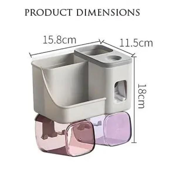 Toothbrush Holder with Toothpaste Dispenser