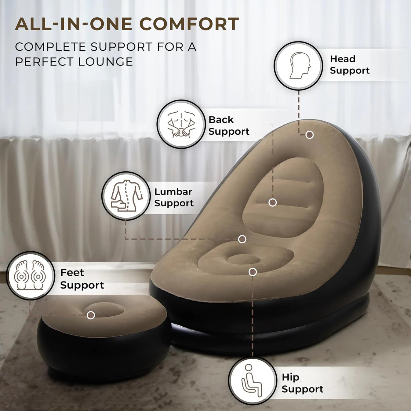 2 in 1 Inflatable Sofa