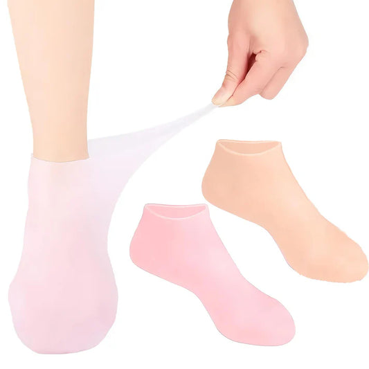 Moisturizing Silicone Soft Gel Heel Socks for Dry Cracked Feet