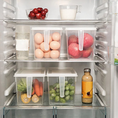 Premium Fridge Storage Containers – Set of 6 Airtight Boxes with Handle