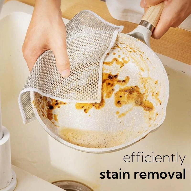 Multipurpose Wire Dishwashing Rags for Wet and Dry