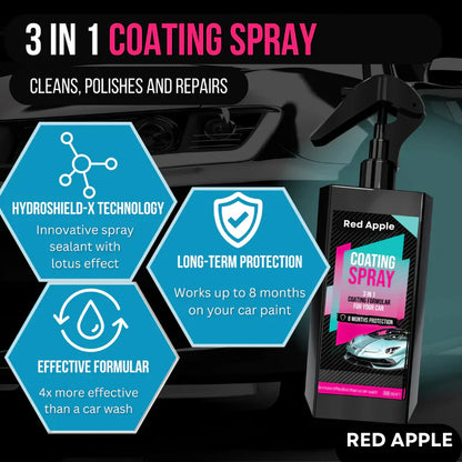 Coating Spray and Foam Car Cleaner 200ml (Combo)