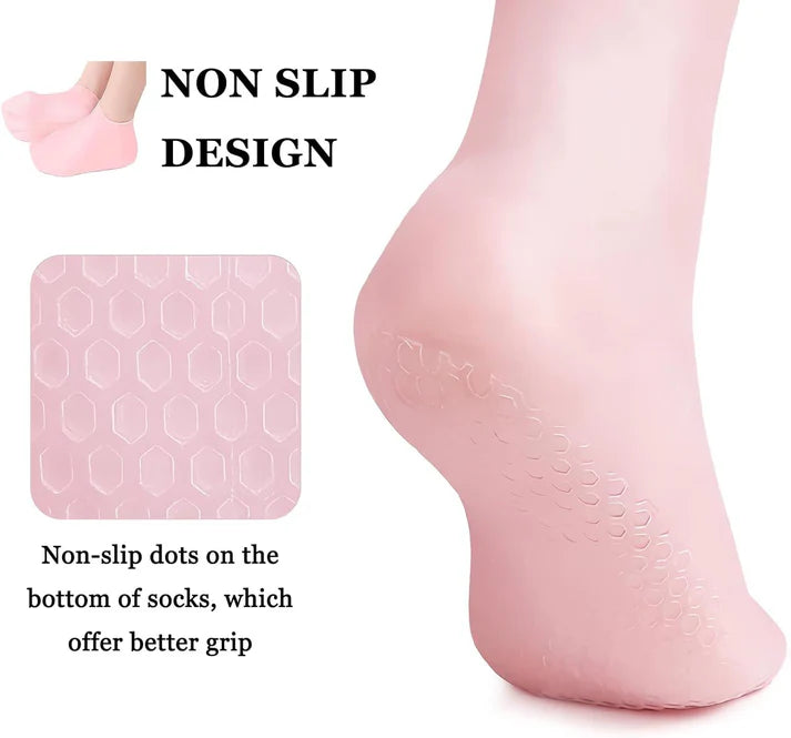 Moisturizing Silicone Soft Gel Heel Socks for Dry Cracked Feet