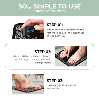 EMS Foot Massage Mat with Acupoints Stimulator