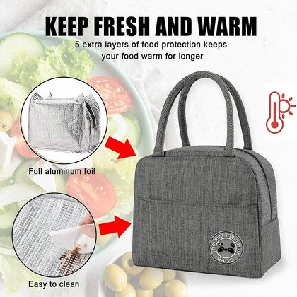 Insulated Portable and Reusable Lunch Bag