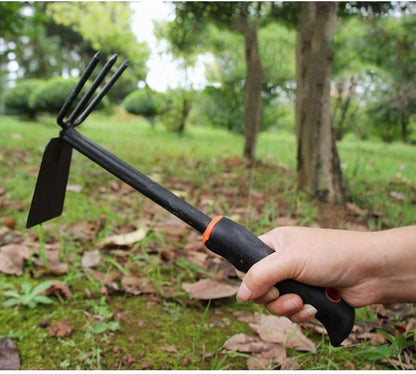 Wooden Handle Dual Hoe & Rake