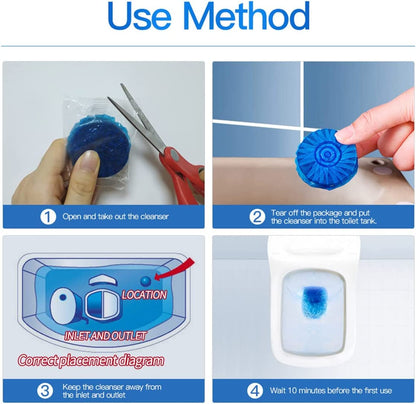 Automatic Toilet Bowl Cleaner Tablets (Pack Of 10)