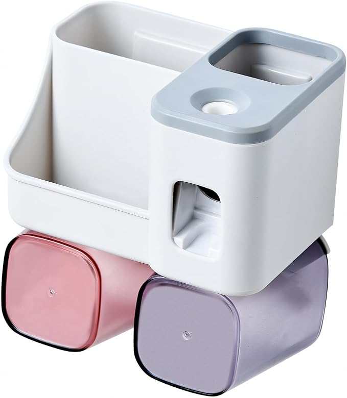 Toothbrush Holder with Toothpaste Dispenser