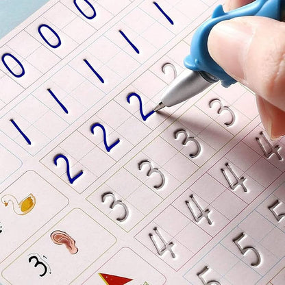 Magic Practice Book Set of 2 ( 8 Book + 20 Refill+2 Pen+2 Grip)