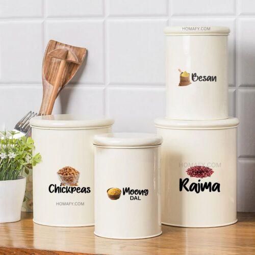 3D Kitchen Spice Jar Stickers (Pack of 60 Stickers)