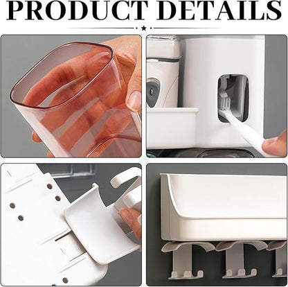 Toothbrush Holder with Toothpaste Dispenser