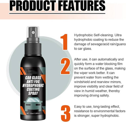 Car Glass Anti- Fog Hydrophobic Coating (Buy 1 Get 1 Free)