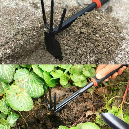 Wooden Handle Dual Hoe & Rake