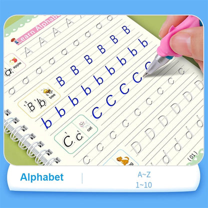 Magic Practice Book Set of 2 ( 8 Book + 20 Refill+2 Pen+2 Grip)