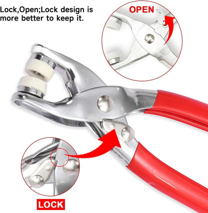 Metal Snap Buttons with Fastener Pliers Tool Kit