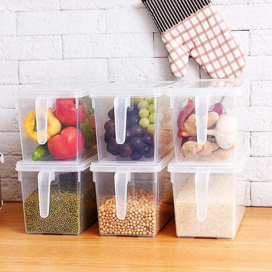 Premium Fridge Storage Containers – Set of 6 Airtight Boxes with Handle