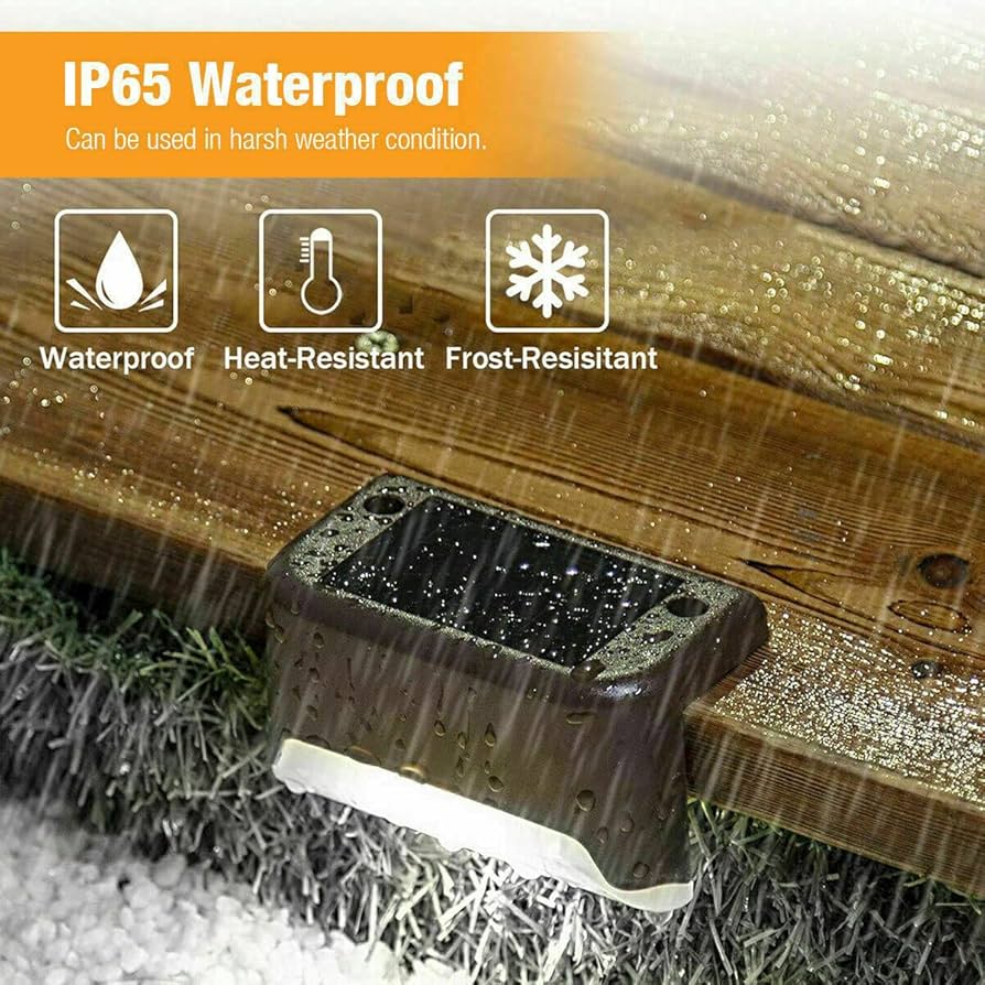 Solar Deck Lights Outdoor (Pack Of 4)