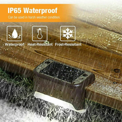Solar Deck Lights Outdoor (Pack Of 4)