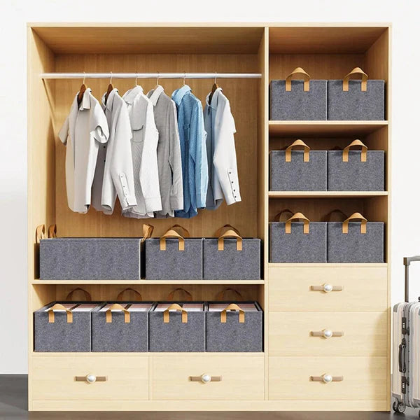 Foldable Wardrobe Organizer with Durable Handle