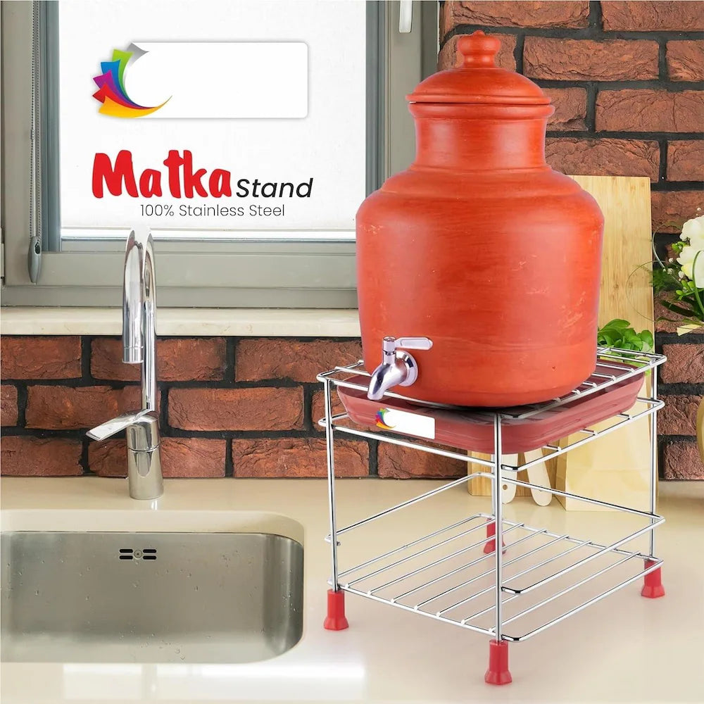 Heavy Steel Matka Stand with Free Tray