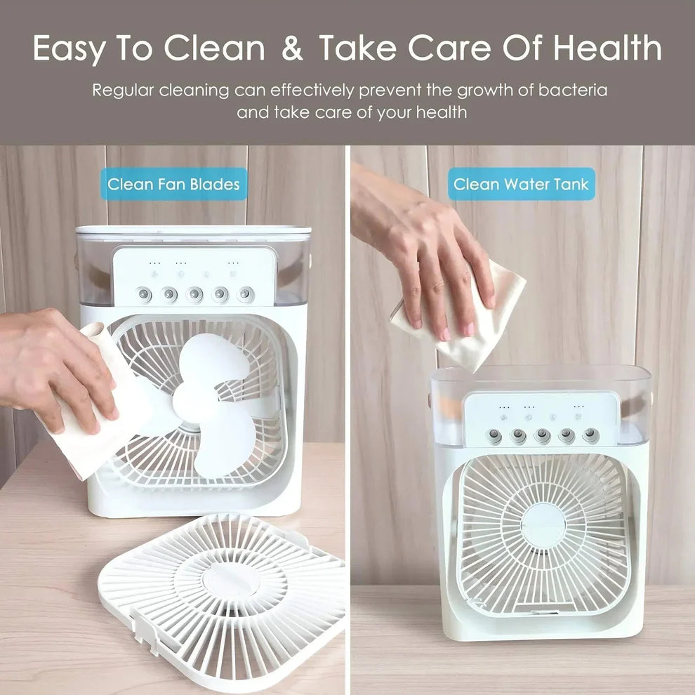 Portable Air Cooler Fan with LED Lights